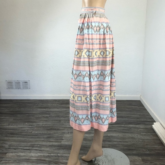 Chaus Skirts Vintage Chaus Maxi Pastel Color Skirt Size6l Poshmark